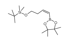 (Z)-tert-butyldimethyl(4-(4,4,5,5-tetramethyl-1,3,2-dioxaborolan-2-yl)but-3-enyloxy)silane Structure