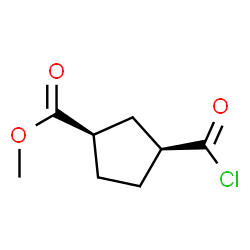 Cyclopentanecarboxylic acid, 3-(chlorocarbonyl)-, methyl ester, cis- (9CI)结构式