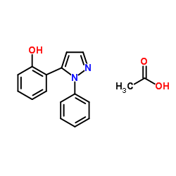 5-(2-HYDROXYPHENYL)-1-PHENYLPYRAZOLE ACETATE结构式