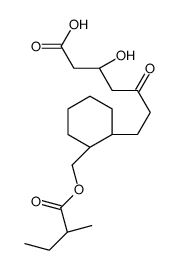 7-(2'-((2''-methyl-1''-oxobutoxy)methyl)-1'-cyclohexyl)-3-hydroxy-5-oxoheptanoic acid structure