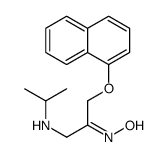 (NZ)-N-[1-naphthalen-1-yloxy-3-(propan-2-ylamino)propan-2-ylidene]hydroxylamine Structure