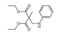 diethyl 2-methyl-2-((phenylamino)methyl)malonate结构式