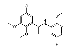 N-[1-(5-Chloro-2,3-dimethoxyphenyl)ethyl]-N-[5-fluoro-2-(methylthio)phenyl]amine Structure