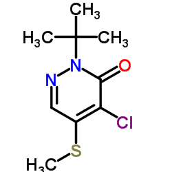 2-tert-Butyl-4-chloro-5-(methylsulfanyl)pyridazin-3(2H)-one Structure