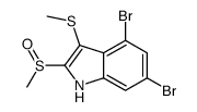 4,6-dibromo-3-methylsulfanyl-2-methylsulfinyl-1H-indole Structure