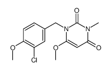 1-[(3-chloro-4-methoxyphenyl)methyl]-6-methoxy-3-methylpyrimidine-2,4-dione结构式