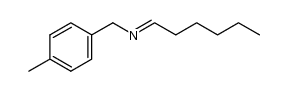 N-hexylidene-1-(p-tolylmethan)amine Structure