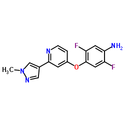 Benzenamine, 2,5-difluoro-4-[[2-(1-Methyl-1H-pyrazol-4-yl)-4-pyridinyl]oxy]- Structure