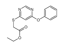 ethyl 2-(6-phenoxypyrimidin-4-yl)sulfanylacetate结构式