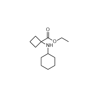 1-(环己氨基)环丁烷-1-甲酸乙酯结构式