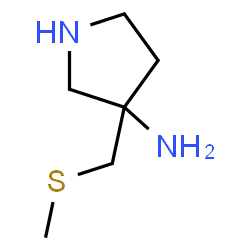 3-Pyrrolidinamine,3-[(methylthio)methyl]-(9CI)结构式