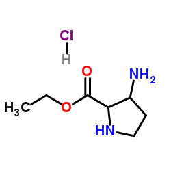 Ethyl 3-aminoprolinate hydrochloride (1:1) Structure