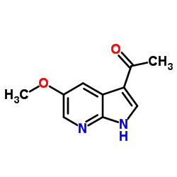 1-(5-Methoxy-1H-pyrrolo[2,3-b]pyridin-3-yl)ethanone结构式
