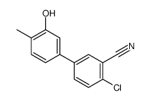 2-chloro-5-(3-hydroxy-4-methylphenyl)benzonitrile结构式