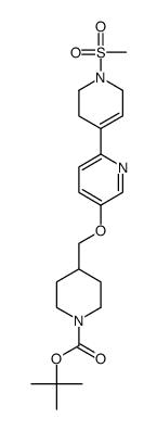 tert-butyl 4-(((1'-(Methylsulfonyl)-1',2',3',6'-tetrahydro-[2,4'-bipyridin]-5-yl)oxy)Methyl)piperidine-1-carboxylate structure