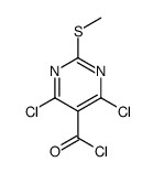 4,6-Dichloro-2-(methylthio)pyrimidine-5-carbonyl chloride Structure
