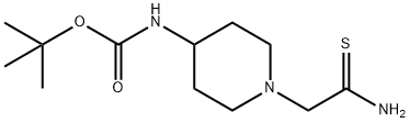 tert-butyl N-[1-(carbamothioylmethyl)piperidin-4-yl]carbamate structure