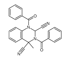 1,3-dibenzoyl-2,4-dicyano-4-methyl-1,2,3,4-tetrahydroquinazoline Structure