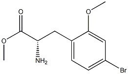 (S)-methyl 2-amino-3-(4-bromo-2-methoxyphenyl)propanoate结构式