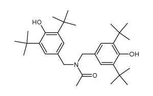 N,N,N-di-(4-hydroxy-3,5-di-tert-butylbenzyl)acetamide Structure