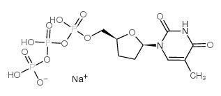 3'-deoxythymidine-5'-o-triphosphate/2',3'-dideoxythymidine-5'-o-triphosphate sodium salt structure