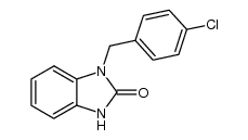 N-(p-Chlorophenylmethyl)-2(1H)-benzimidazolone结构式