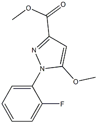 1-(2-fluorophenyl)-5-methoxy-1H-pyrazole-3-carboxylic acid methyl ester Structure