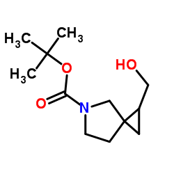 tert-butyl 1-(hydroxymethyl)-5-azaspiro[2.4]heptane-5-carboxylate structure