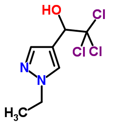 2,2,2-Trichloro-1-(1-ethyl-1H-pyrazol-4-yl)ethanol结构式
