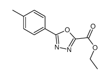 ethyl 5-(4-methylphenyl)-1,3,4-oxadiazole-2-carboxylate结构式