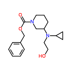 Benzyl 3-[cyclopropyl(2-hydroxyethyl)amino]-1-piperidinecarboxylate Structure