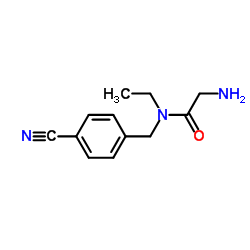 N-(4-Cyanobenzyl)-N-ethylglycinamide结构式