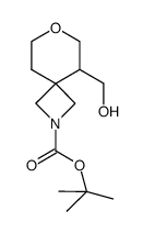 5-Hydroxymethyl-7-oxa-2-aza-spiro[3.5]nonane-2-carboxylic acid tert-butyl ester structure