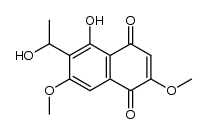 (+/-)-5-hydroxy-6-(1-hydroxyethyl)-2,7-dimethoxynaphthoquinone Structure