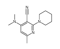 4-(dimethylamino)-6-methyl-2-piperidin-1-ylpyridine-3-carbonitrile Structure
