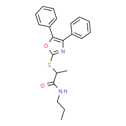 2-((4,5-Diphenyloxazol-2-yl)thio)-N-propylpropanamide Structure