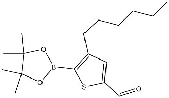 4-己基-5-(4,4,5,5-四甲基-1,3,2-二氧硼杂环戊烷-2-基)噻吩-2-甲醛图片