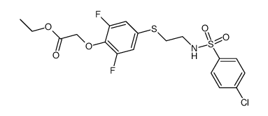 ethyl 4-<2-(4-chlorophenylsulfonylamino)ethylthio>-2,6-difluorophenoxyacetate Structure