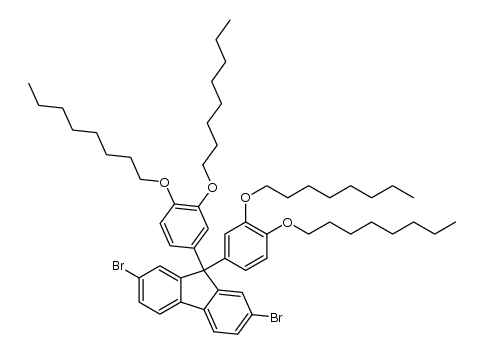2,7-dibromo-9,9-bis(3,4-dioctyloxyphenyl)fluorene Structure