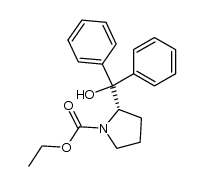 ethyl (S)-(-)-2-[hydroxy(diphenyl)methyl]-1-pyrrolidinecarboxylate Structure