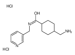 4-(aminomethyl)-N-(pyridin-3-ylmethyl)cyclohexane-1-carboxamide,dihydrochloride结构式