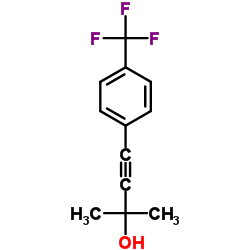 2-methyl-4-[4-(trifluoromethyl)phenyl]but-3-yn-2-ol结构式