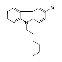 3-溴-9-己基-9H-咔唑结构式