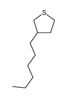 3-hexylthiolane Structure