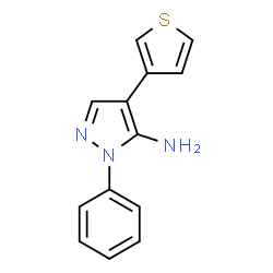 1-Phenyl-4-(3-thienyl)-1H-pyrazol-5-amine结构式