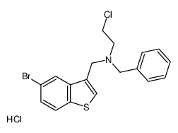 N-benzyl-N-[(5-bromo-1-benzothiophen-3-yl)methyl]-2-chloroethanamine,hydrochloride结构式