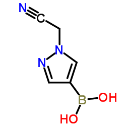 [1-(Cyanomethyl)-1H-pyrazol-4-yl]boronic acid Structure