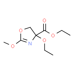 4-Oxazolecarboxylicacid,4-ethoxy-4,5-dihydro-2-methoxy-,ethylester(9CI) Structure