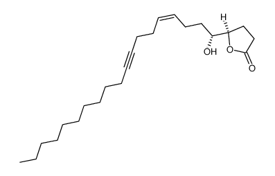 (cis,4R,5R)-5-hydroxytricosa-8-en-12-yne-1,4-olide Structure