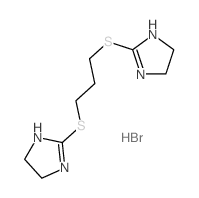 2-[3-(4,5-dihydro-1H-imidazol-2-ylsulfanyl)propylsulfanyl]-4,5-dihydro-1H-imidazole结构式